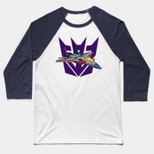 Transformers G1 Starscream Decepticon Logo Symbol Baseball T-Shirt